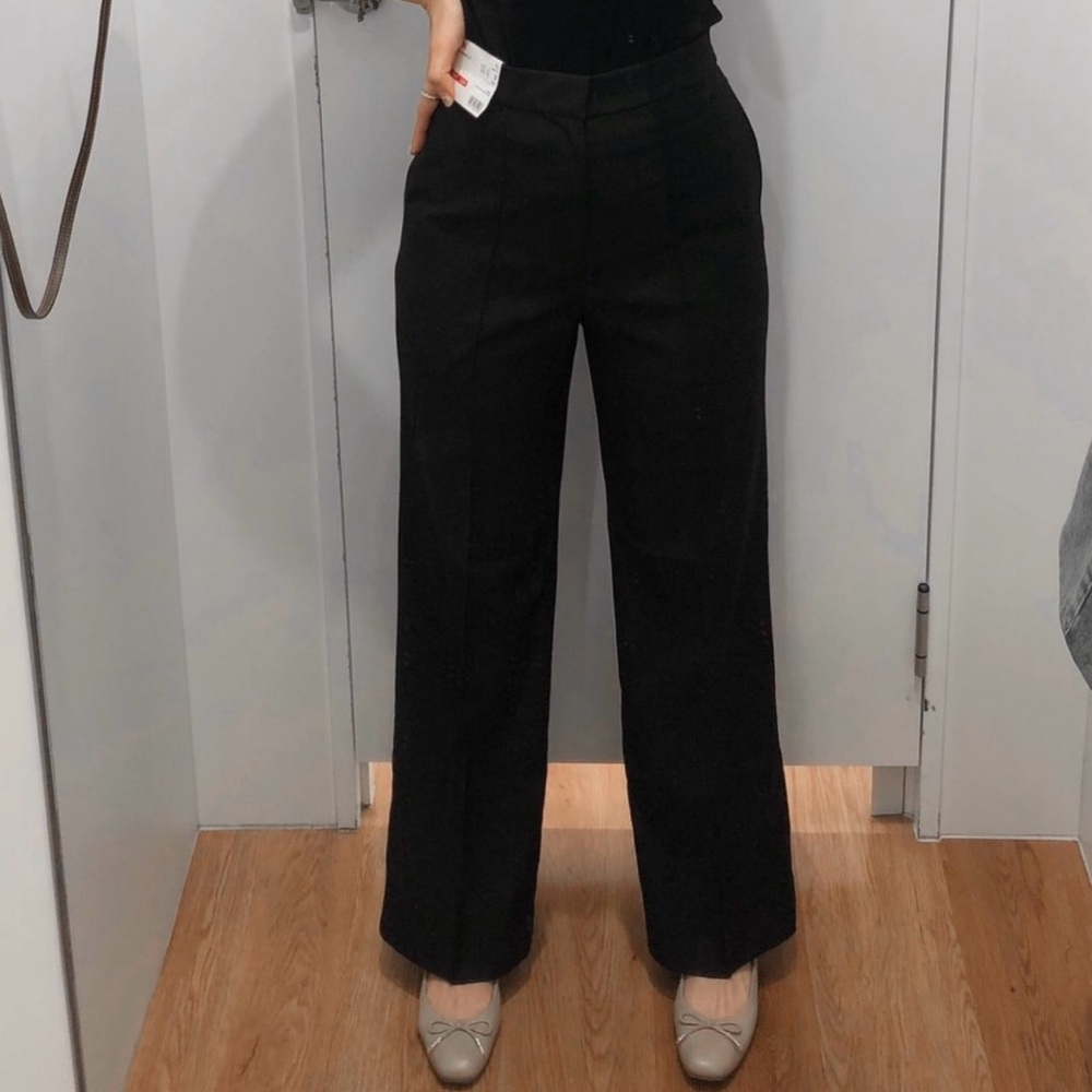 uniqlo wide leg trousers size medium